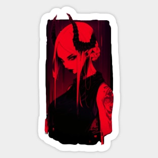 Phonk Demon Girl Sticker